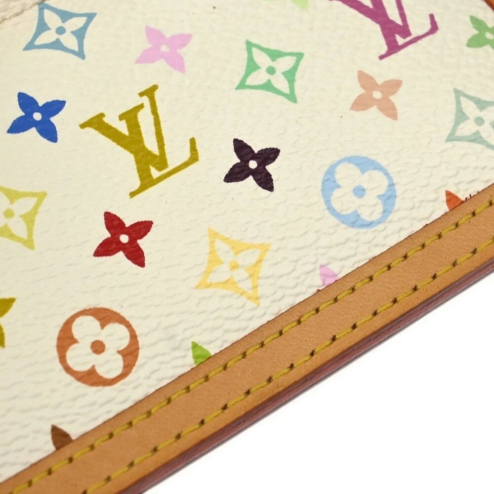 Louis Vuitton White Multicolor Pochette Cles Coin Purse M92655 177254 - Picture 4 of 7